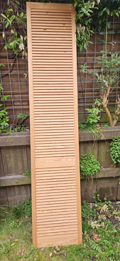 Louvredeur ca. 242x49,5 cm grenen, Ophalen