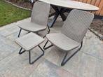 Keter Rio loungeset, 2 stoelen met bijzettafeltje., Tuin en Terras, Kunststof, Gebruikt, Stoel, Ophalen