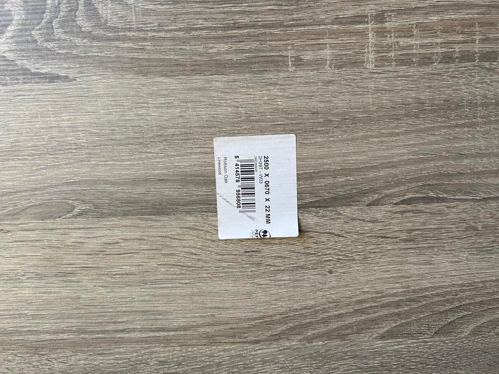 HPL Plaat Robson Oak 2500x670x22mm, Ophalen, Nieuw, HPL, 20 tot 50 mm