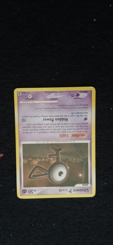 Pokemon unknown kaart, Ophalen of Verzenden, Zo goed als nieuw, Losse kaart