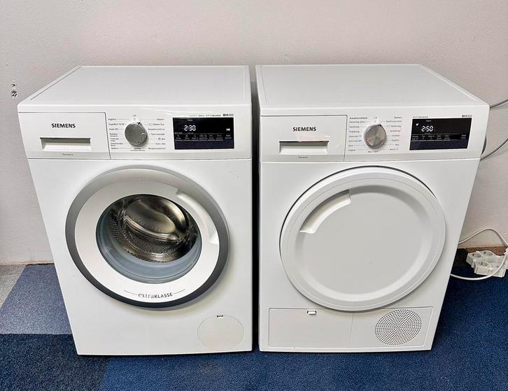 Setje Siemens IQ300 ExtraKlasse wasmachine & Condens Droger, Witgoed en Apparatuur, Was-droogcombinaties, Zo goed als nieuw, 6 tot 8 kg