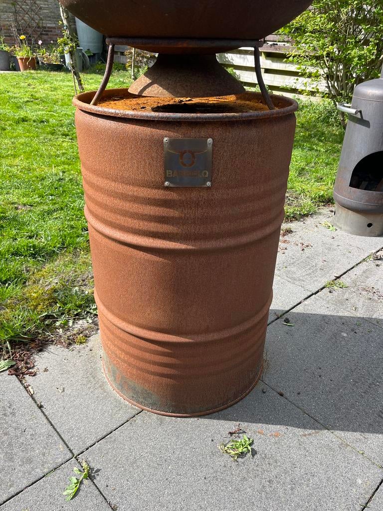 Barrelo BBQ / Vuurkorf - Robuuste Vuurton, Tuin en Terras, Vuurkorven, Ophalen, Gebruikt, Vuurton