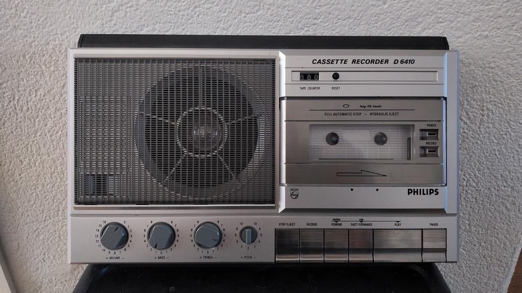 Philips Cassette Recorder D 6410, Ophalen of Verzenden, Enkel, Philips