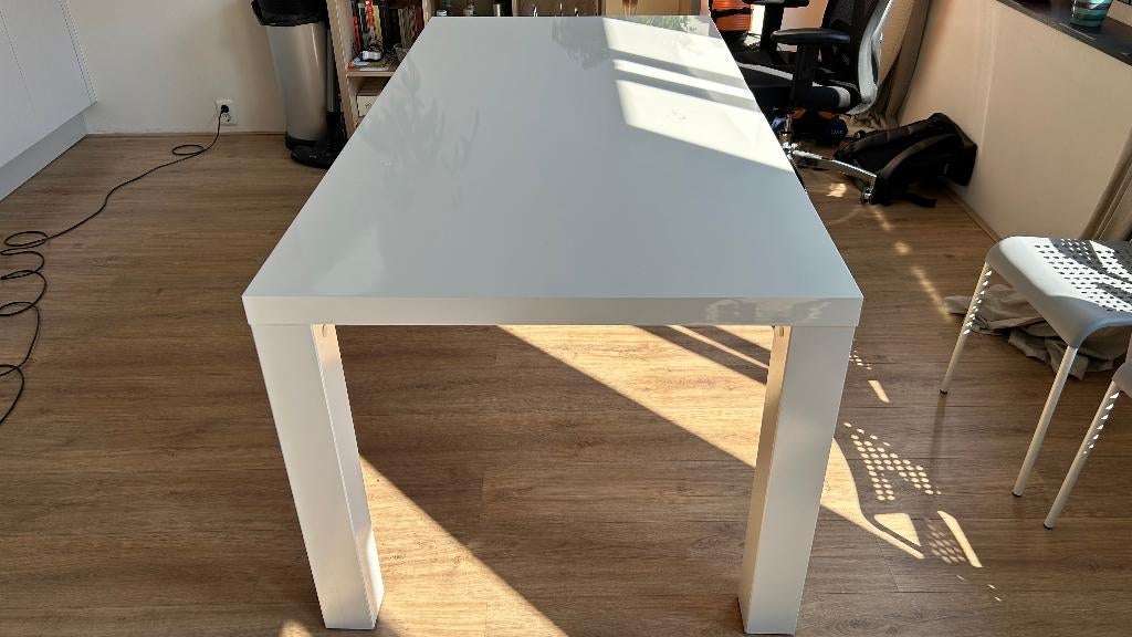 IKEA TORESUND table 180x90 cm white high-gloss, Ophalen, Gebruikt, 50 tot 100 cm, Vijf personen of meer