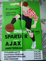 Aanplakbiljet Sparta - Ajax van 21 januari 1996, Ophalen of Verzenden, Zo goed als nieuw, Ajax, Poster, Plaatje of Sticker