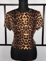 Trendy Luipaard Print T-shirt - Maat S/XS, Kleding | Dames, T-shirts, Ophalen, Bruin, Nieuw, Korte mouw