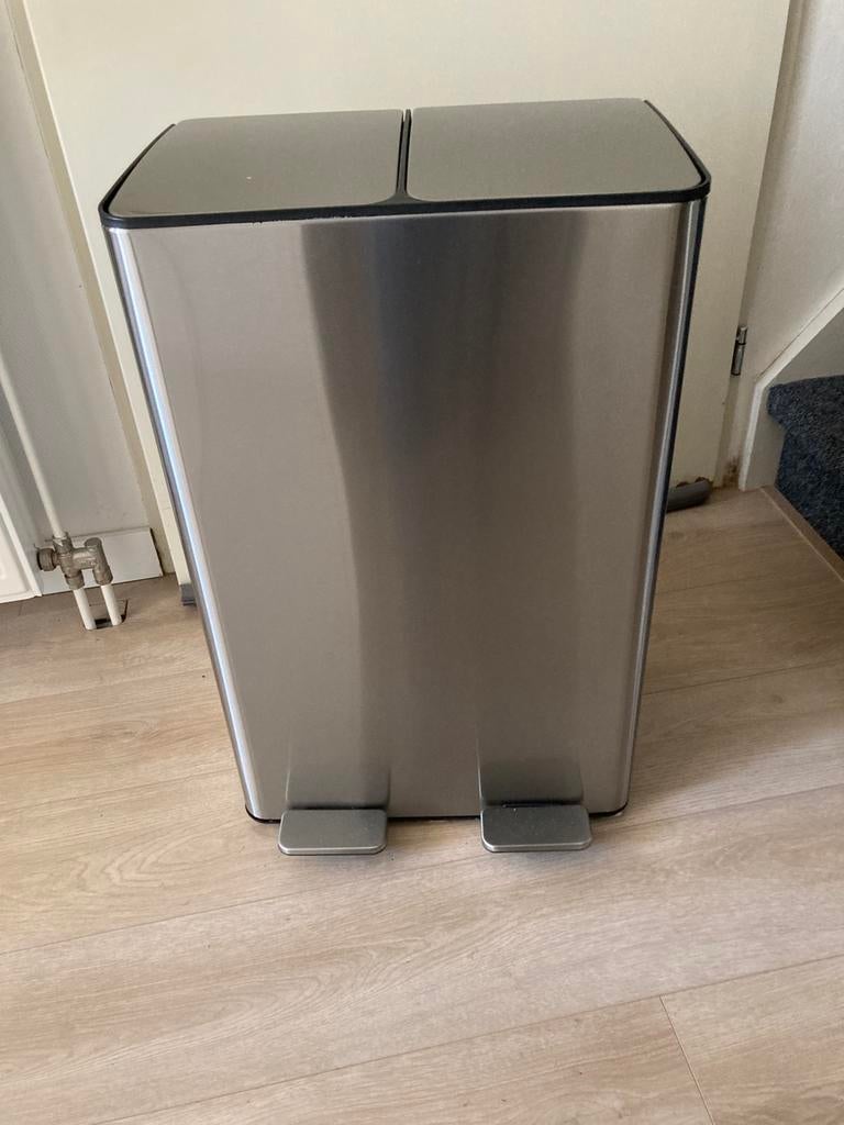 Nieuwe 2 baks vuilnisbak, Huis en Inrichting, Woonaccessoires | Prullenbakken, Ophalen, Kunststof, 40 liter of meer, Zo goed als nieuw