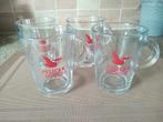 4 Mooie, nieuwe koffie- of Thee glazen. Merk: Pelican Rouge., Glas of Glazen, Nieuw, Ophalen of Verzenden, Glas