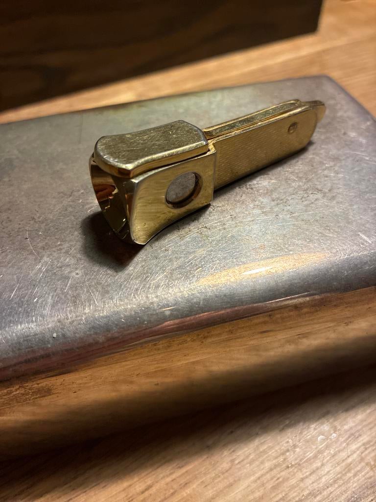 Goudkleurige Sigarenknipper - Elegant en Compact, Ophalen of Verzenden, Gebruikt, Overige typen