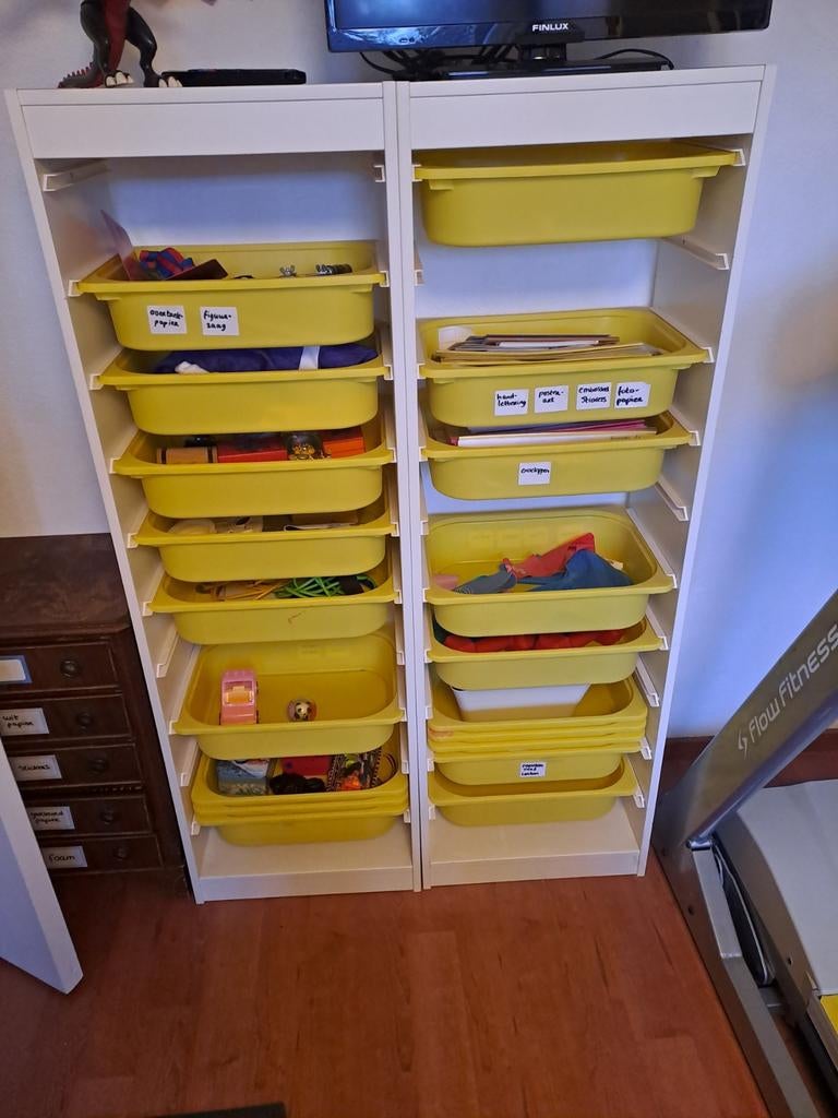 IKEA Trofast vakkenkast met 20 gele bakken, Huis en Inrichting, Kasten | Overige, Ophalen of Verzenden