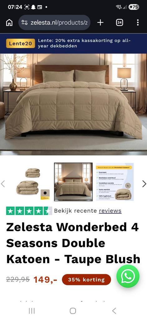 16 Zelesta dekbedden 140x200 nieuw in verzendzak, Huis en Inrichting, Slaapkamer | Beddengoed, Ophalen