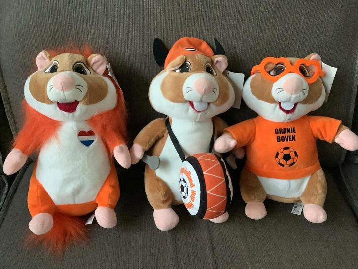 3x hamster voetbal, trommel, bril, leeuwentooi NIEUW 5,=/st, Kinderen en Baby's, Speelgoed | Knuffels en Pluche, Nieuw, Overige typen