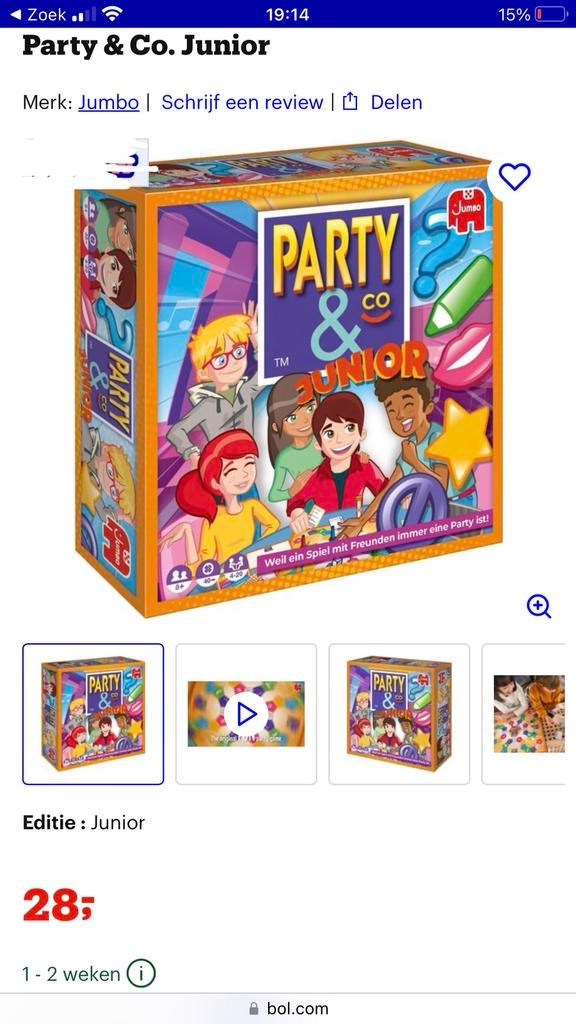 Party en Co familiespel, Hobby en Vrije tijd, Gezelschapsspellen | Overige, Ophalen of Verzenden, Zo goed als nieuw