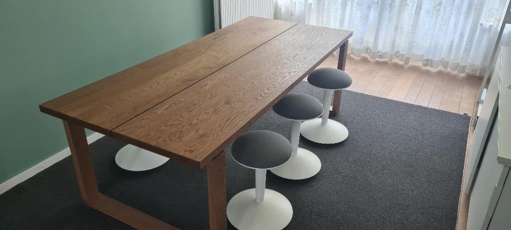Eiken eettafel, Huis en Inrichting, Tafels | Eettafels, Nieuw, 50 tot 100 cm, 200 cm of meer, Vijf personen of meer, Rechthoekig