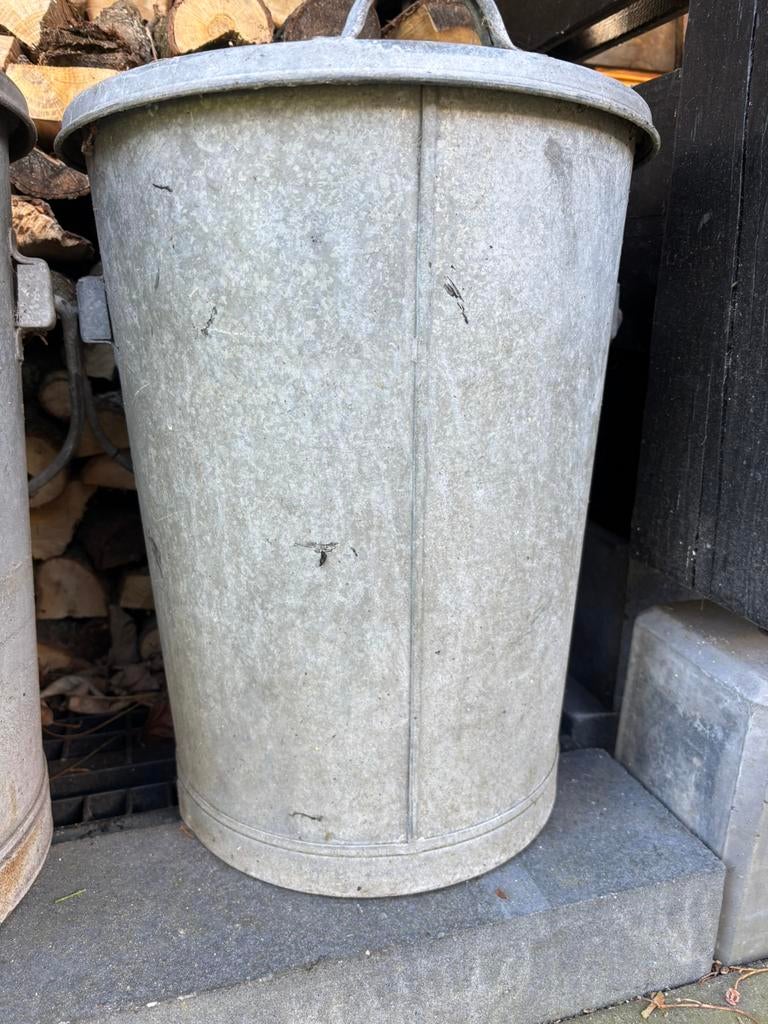 Zinken vuilnisbak Coevorden, Tuin en Terras, Gebruikt, Minder dan 30 cm, Rond, Ophalen of Verzenden