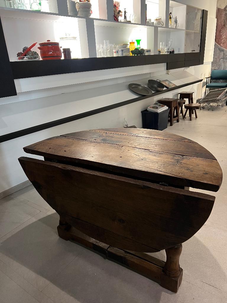 Houten tafel, Ophalen, Gebruikt, 50 tot 100 cm, Eikenhout