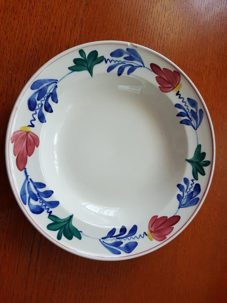 Boerenbont soepbord Petrus Regout doorsnede 24,5 cm, Antiek en Kunst, Antiek | Servies los, Ophalen of Verzenden