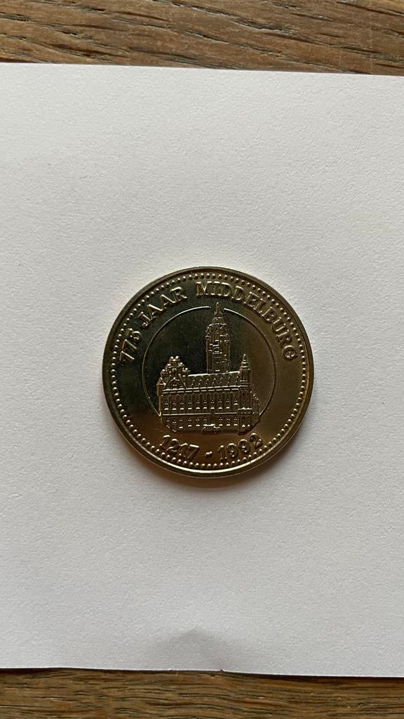 Munt 775 Jaar Middelburg 1217-1992, Ophalen of Verzenden, Koningin Beatrix, Overige waardes, Losse munt