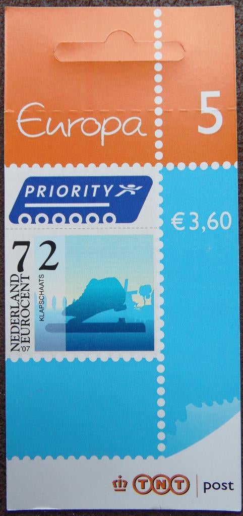 Mailer - 5 voor Europa € 0,72 Klapschaats, Postzegels en Munten, Postzegels | Nederland, Verzenden, Postfris