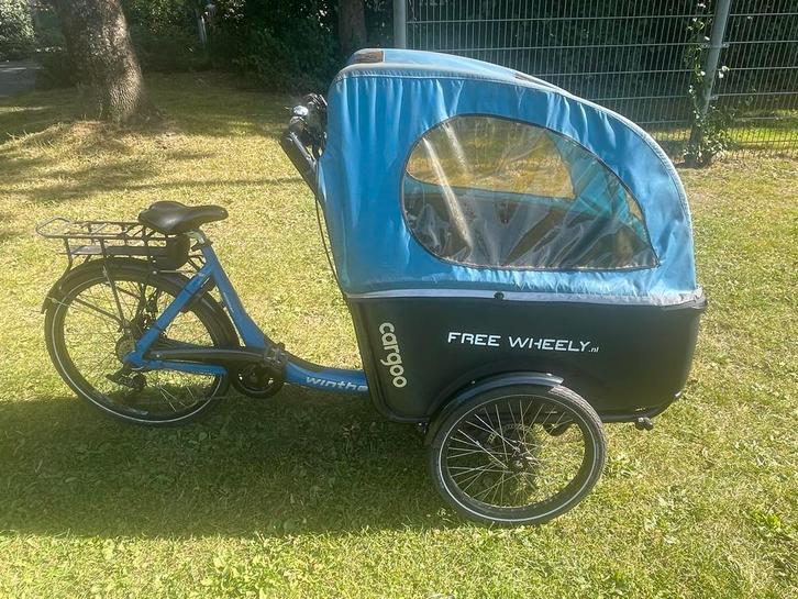 Winther Cargoo Bakfiets - Elektrisch met Huif （Fietshoes）, Fietsen en Brommers, Fietsen | Bakfietsen, Gebruikt, Overige merken