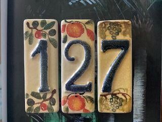keramische huisnummers decoratieve tegels met cijfers 1-2-7, Ophalen, Nieuw