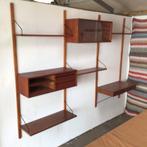 Wandsysteem Poul cadovius, vintage wall unit made in Denmark, Huis en Inrichting, Ophalen, Gebruikt