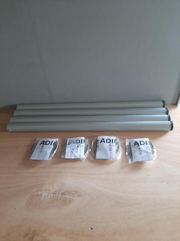 4 verstelbare IKEA Adils tafelpoten, 70 cm hoog, Ophalen