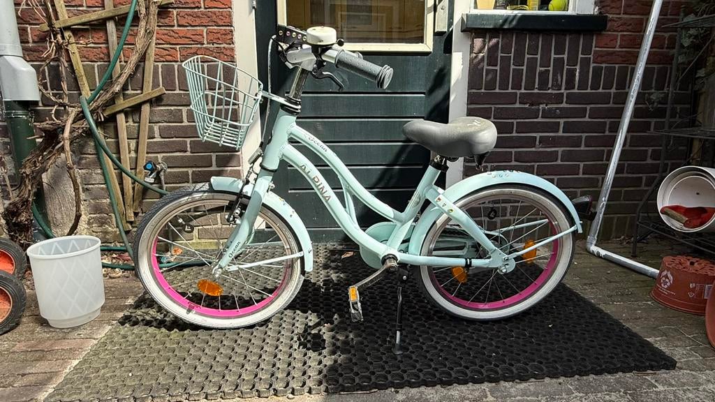 Meisjesfiets ALPINA ocean 18 inch, Fietsen en Brommers, Fietsen | Meisjes, Ophalen, Zo goed als nieuw, 18 inch, Handrem