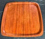 Teak houten dienblad - vierkant - 36x36 cm., Ophalen, Gebruikt, Vierkant, Hout