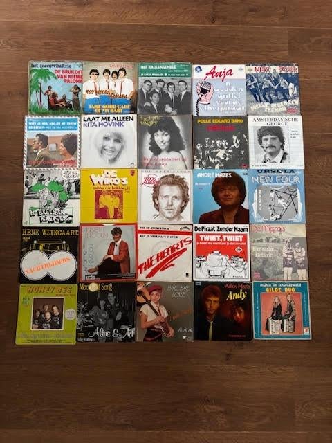 Partij vinyl Nederlandse / piraten singels, Ophalen, Gebruikt, Overige formaten, Levenslied of Smartlap