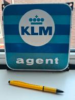 KLM emaille reclamebord 20x20cm, Ophalen of Verzenden, Gebruikt, Reclamebord