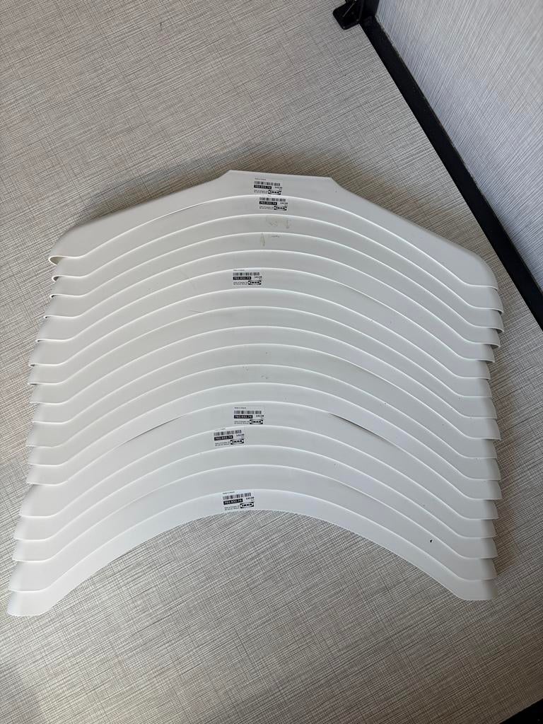 Ikea Bumerang witte schouderverbreders voor kleerhangers. 20, Kleding | Dames, Kledinghangers, Ophalen of Verzenden, Zo goed als nieuw