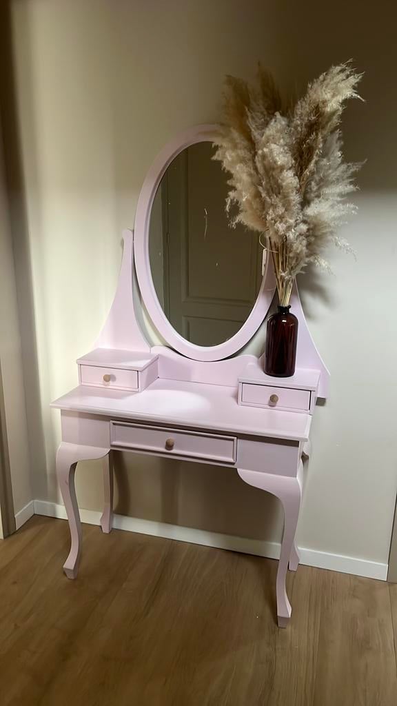 Roze kaptafel, Huis en Inrichting, Tafels | Kaptafels, Gebruikt, 100 tot 150 cm, 100 tot 150 cm, Ophalen of Verzenden