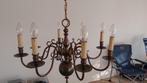 Vintage Koperen of messing kroonluchter, Ophalen, Gebruikt, Overige materialen, Vintage