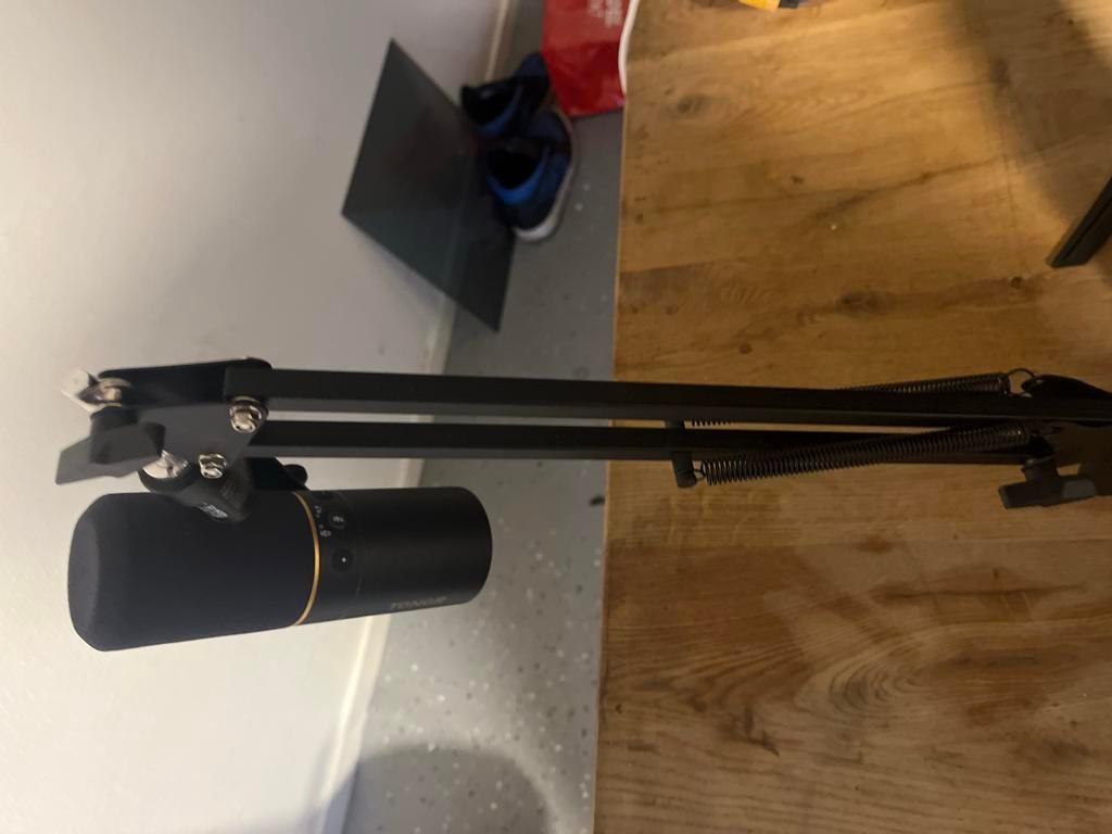 Microfoon met standaard en kabel, Ophalen of Verzenden, Zo goed als nieuw, Studiomicrofoon