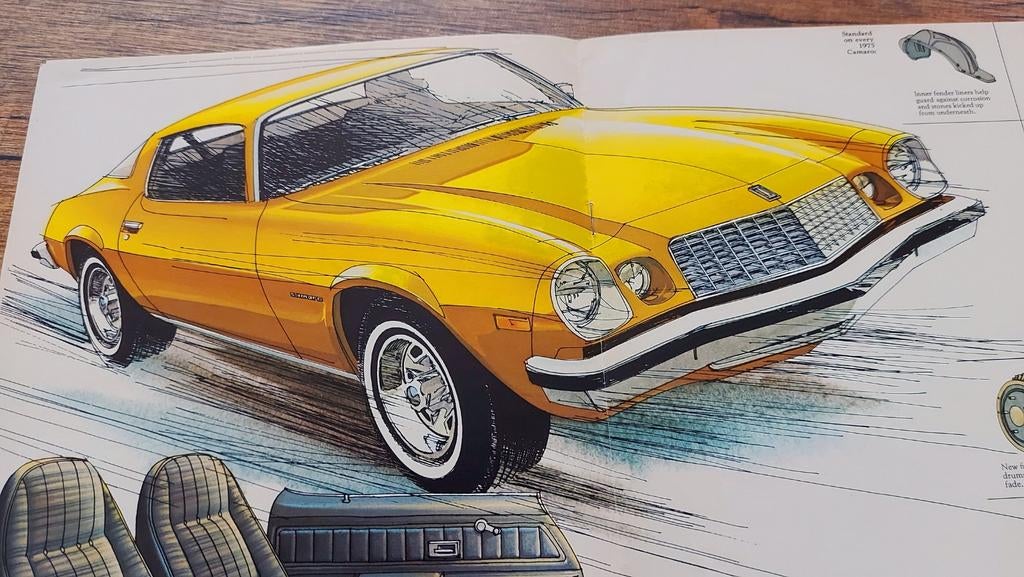 USA Chevrolet Camaro 1975 folder, Ophalen of Verzenden, Zo goed als nieuw, Chevrolet