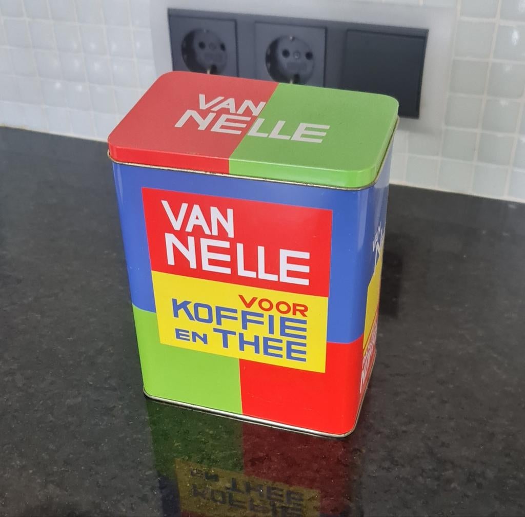 Van Nelle blik voor koffie of thee, Verzamelen, Blikken, Ophalen of Verzenden, Gebruikt, Koffie, Van Nelle