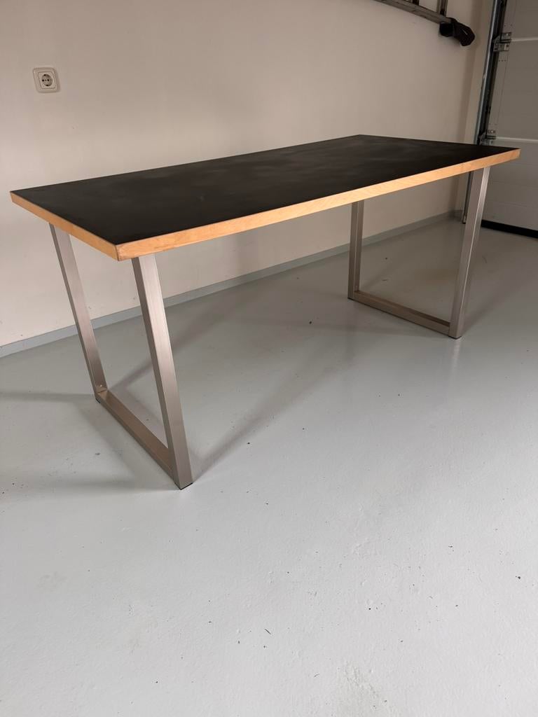 Robuuste tafel drie stuks, Huis en Inrichting, Tafels | Eettafels, Ophalen, Zo goed als nieuw, Rechthoekig, 50 tot 100 cm