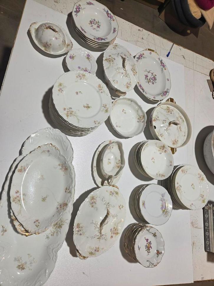 Antiek Servies Théodore Haviland Limoges, Antiek en Kunst, Antiek | Servies los, Ophalen