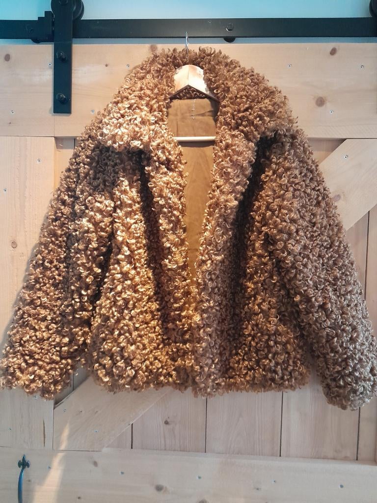 Bruine teddy jas mt s/m, Maat 38/40 (M), Bruin, Ophalen of Verzenden, Onbekend