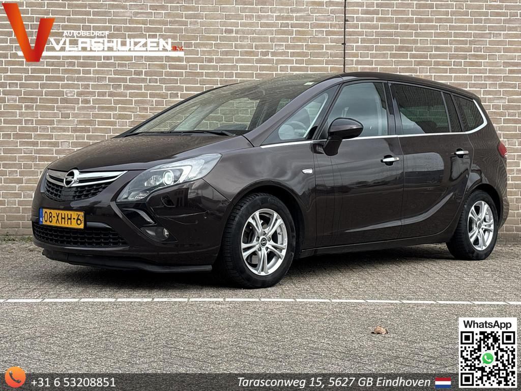 Opel Zafira Tourer 1.4 Cosmo 7 Persoons | Pano | Leder | Sto, Auto's, Opel, Euro 5, Stof, Zwart, 4 cilinders