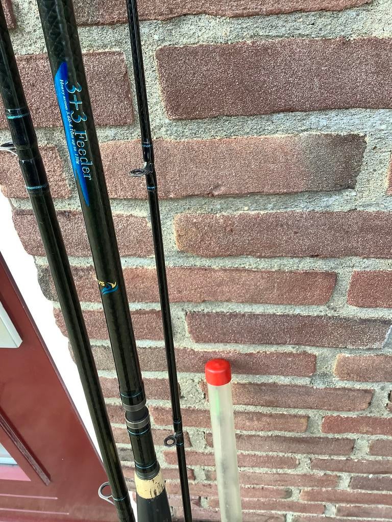 JVS Feeder 3.60 tot 4.10 m 3 toppen, Watersport en Boten, Hengelsport | Witvissen, Ophalen, Zo goed als nieuw, Werphengel