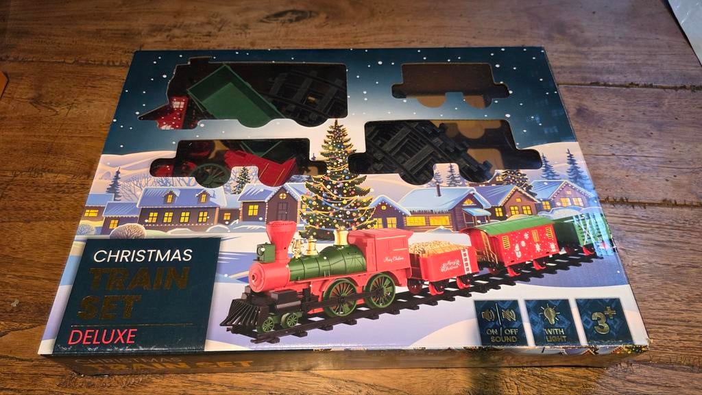 Kerst Treinset Deluxe met Licht en Geluid, Ophalen of Verzenden