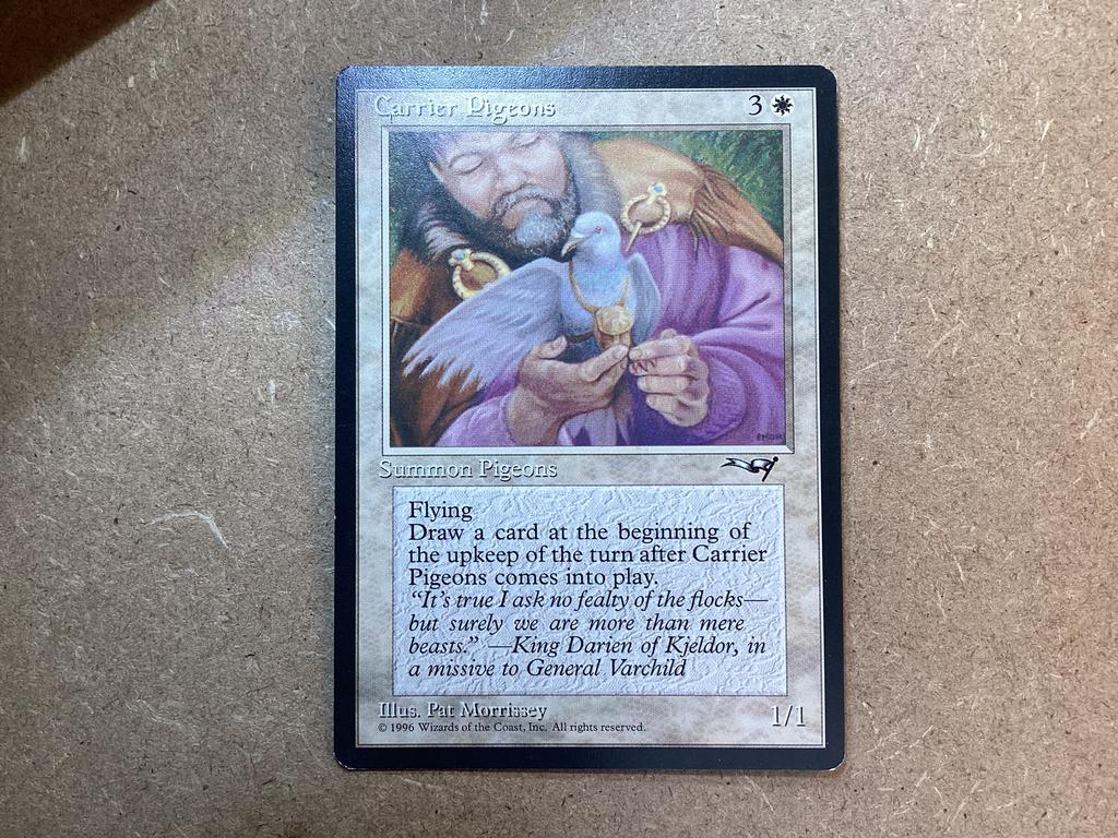 1x Carrier Pigeons (v2) (Near Mint), Ophalen of Verzenden, Zo goed als nieuw, Losse kaart