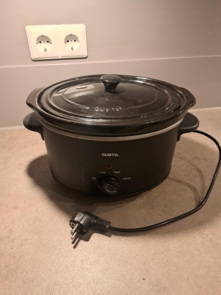 Gusto Slowcooker - Crockpot met keramische binnenpot, Witgoed en Apparatuur, Ophalen of Verzenden, Zo goed als nieuw