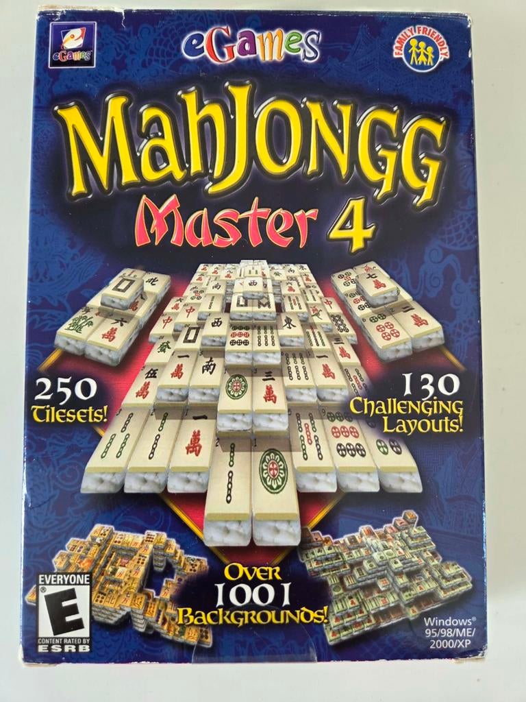 Mahjongg Master 4 PC CD-ROM Spel - Klassiek Puzzelplezier, Puzzel en Educatief, Gebruikt, 1 speler, Ophalen of Verzenden