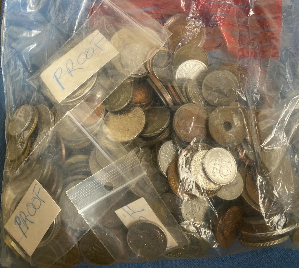 ruim 1 kilo wereldmunten, Verzenden, Nederland en Buitenland, Munten