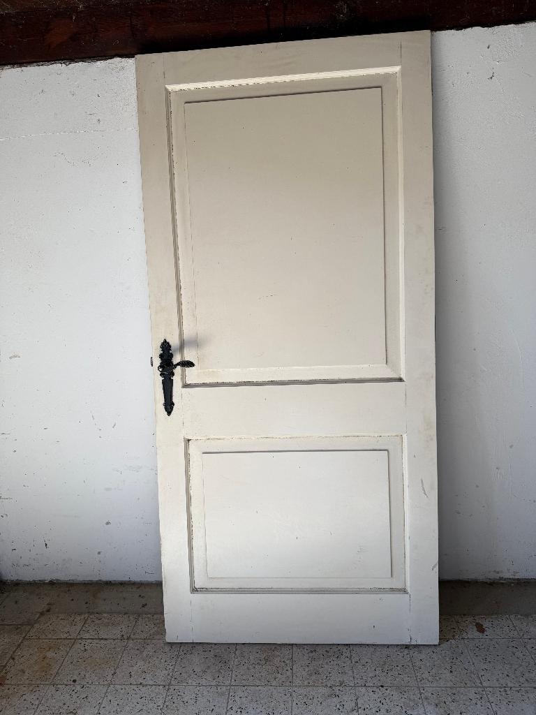 Binnendeuren wit (2 identieke deuren), Doe-het-zelf en Verbouw, Deuren en Horren, Ophalen, Gebruikt, 80 tot 100 cm, Binnendeur