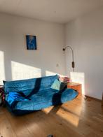 Diepblauwe Zita Ligne Togo bank - opnieuw gestoffeerd, Huis en Inrichting, Ophalen, Gebruikt, 100 tot 125 cm, Driepersoons