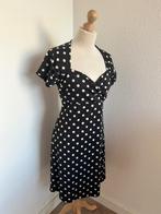 King Louie maat L zwart witte retro jurk 2994, Zwart, Maat 42/44 (L), Ophalen of Verzenden, Zo goed als nieuw